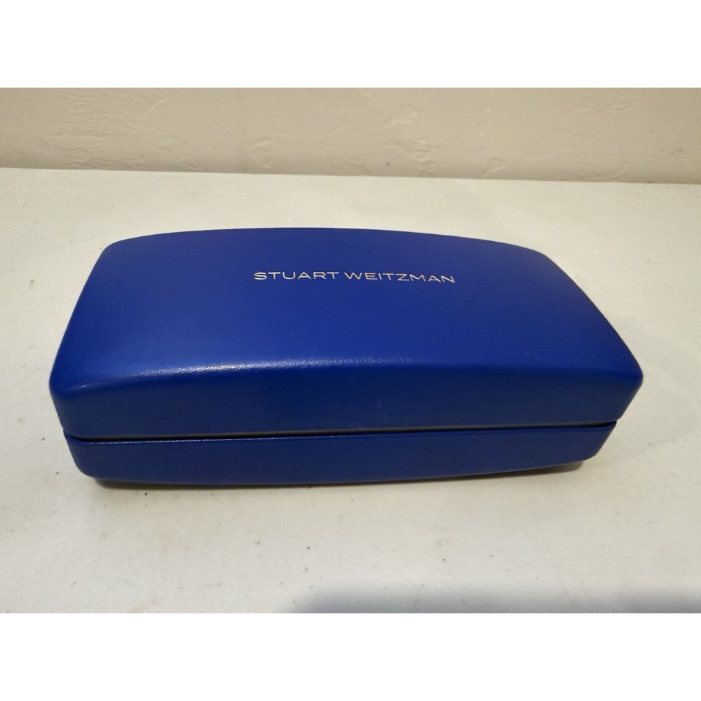 Stuart Weitzman Hard Royal‎ Blue Eyeglasses Sun Case Box W/ Microfiber Cloth